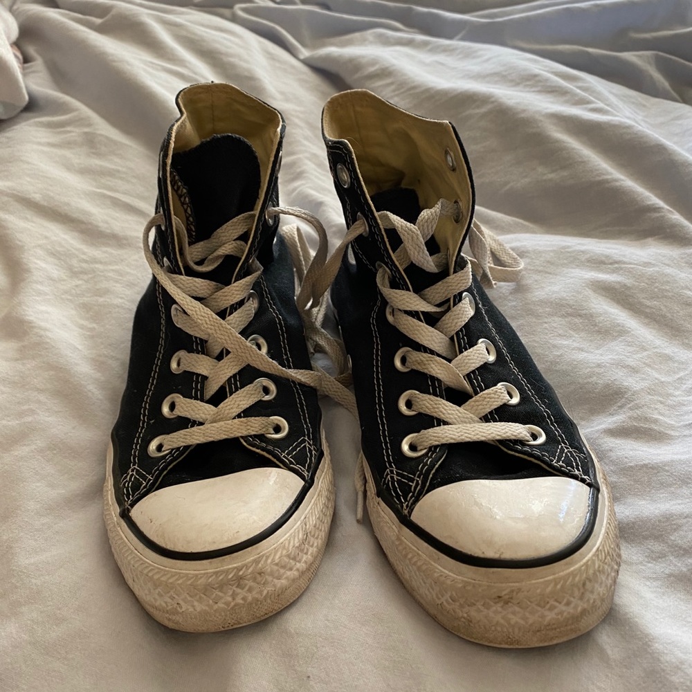 Classic white and black converse